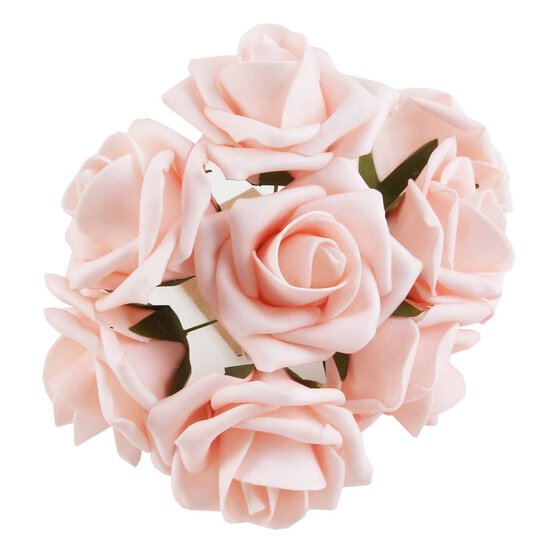 Light Pink Open Rose Bouquet 8 Pieces image number 2