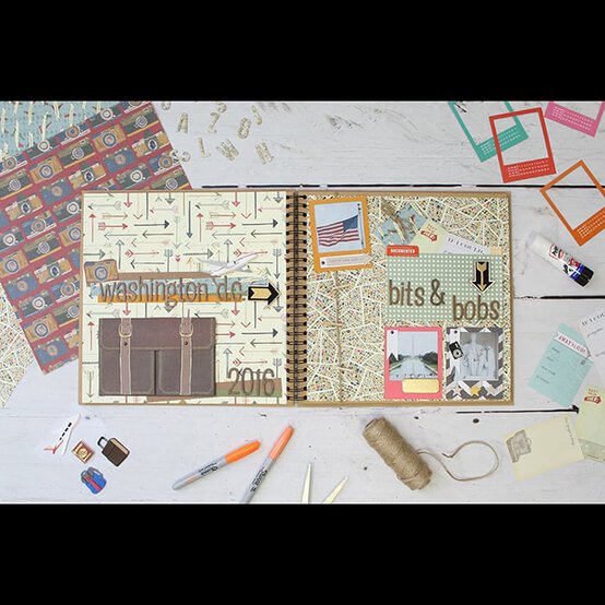 How to Make a Travel Scrapbook Layout image number 1