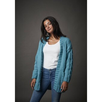 Knitcraft Chunky Cardigan and Scarf Digital Pattern 0129