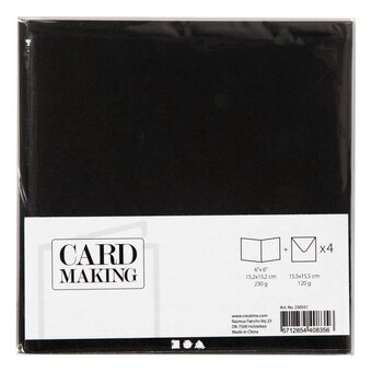 Black Cards  6 x 6 Inches 4 Pack
