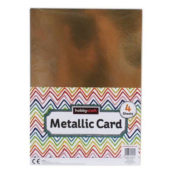 Gold and Silver Metallic Card A4 4 Pack image number 2