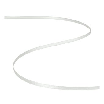 Antique White Double-Faced Satin Ribbon 3mm x 5m
