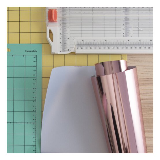 Metallic Rose Gold PU Iron-On Vinyl 12 x 24 Inches image number 6