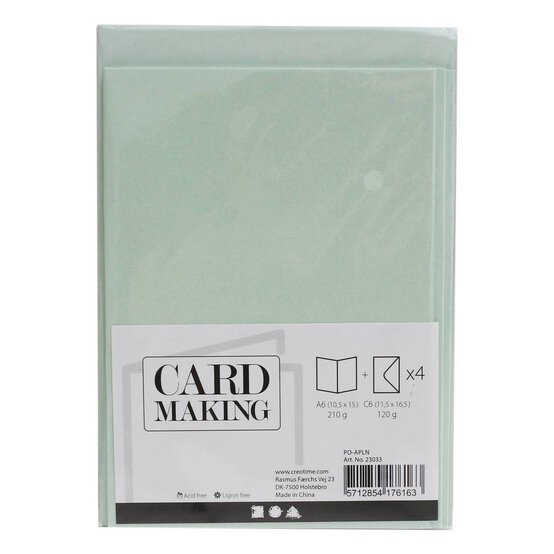 Pearlescent Green Cards  A6 4 Pack image number 2