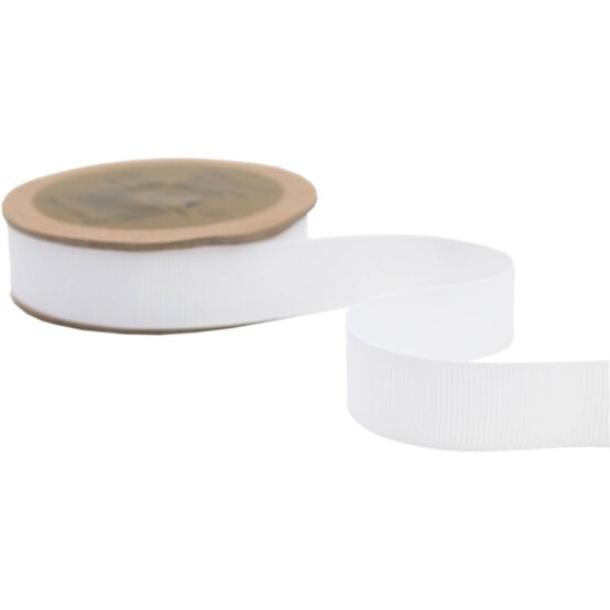 White Grosgrain Ribbon 15mm x 5m image number 3