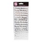 Anita's Silver Happy Birthday Outline Stickers image number 1
