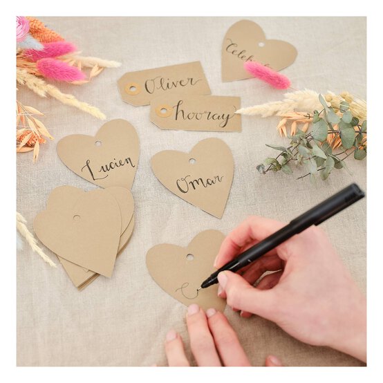 Kraft Brown Heart Tags 7cm 30 Pack image number 3