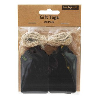 Black Luggage Tags 20 Pack