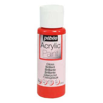 Pebeo Red Gloss Acrylic Craft Paint 59ml