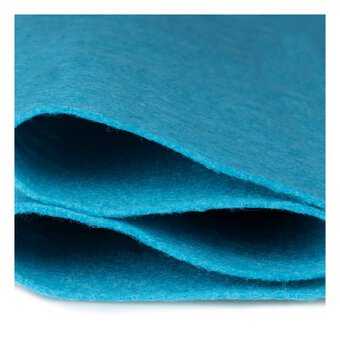 Aqua Polyester Felt Sheet A4