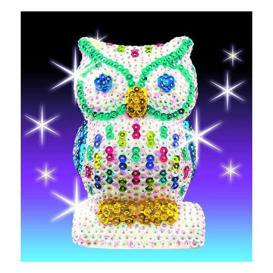 KSG 3D Owl Sequin Art image number 1