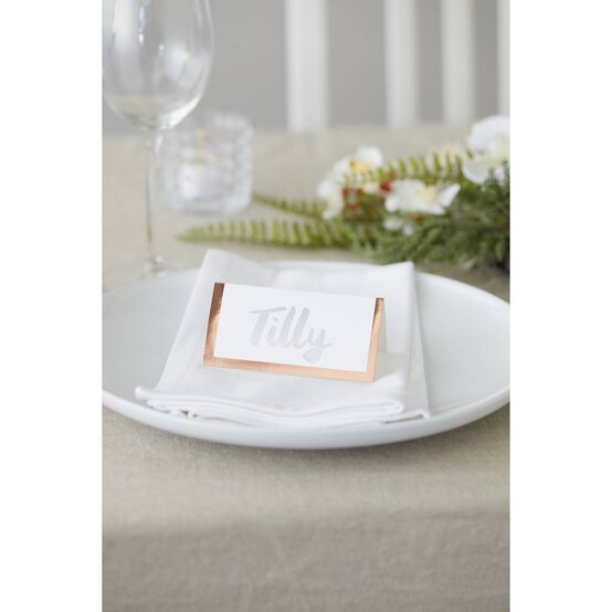 Rose Gold Border Place Cards 10 Pack image number 3
