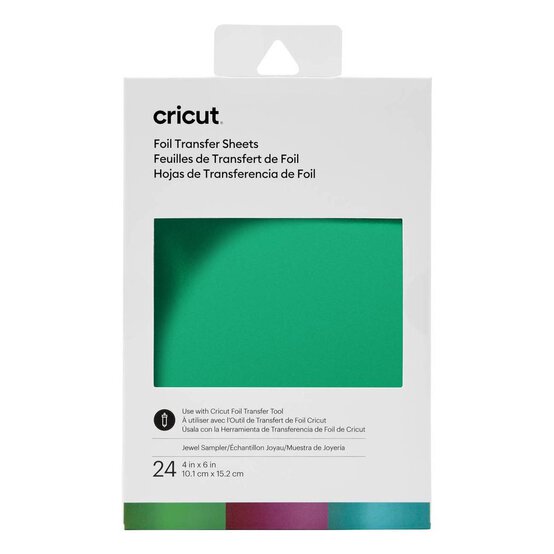 Cricut Jewel Transfer Foil Sheets 4 x 6 Inches 24 Pack image number 1