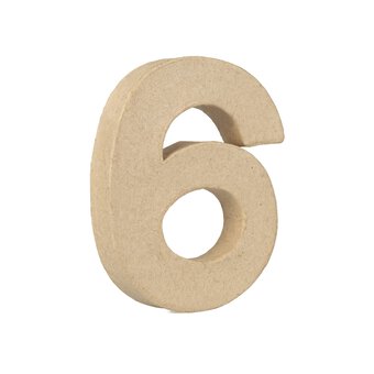 Mini Mache Number 6 10cm