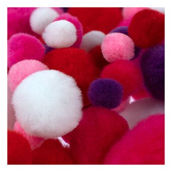 Pink and Purple Pom Poms 100 Pack