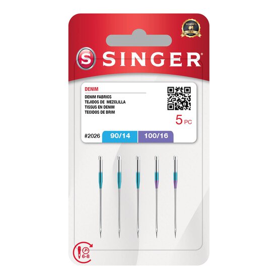 Singer Jeans Machine Needles 5 Pack image number 1