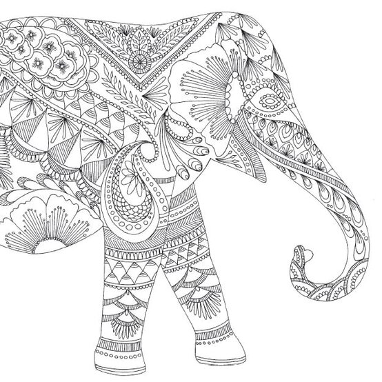 Free Elephant Zentangle Download image number 1