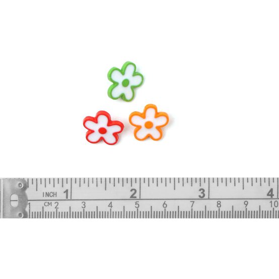 Trimits White Flower Craft Buttons 6 Pieces image number 3