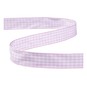 Light Pink Gingham Ribbon 15mm x 4m image number 2