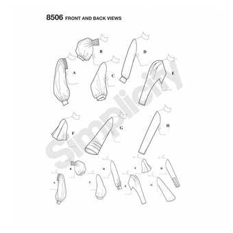 Simplicity Vintage Sleeves Sewing Pattern 8506 (10-22)