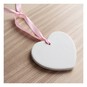 Unglazed Small Ceramic Heart 8cm x 8cm image number 2