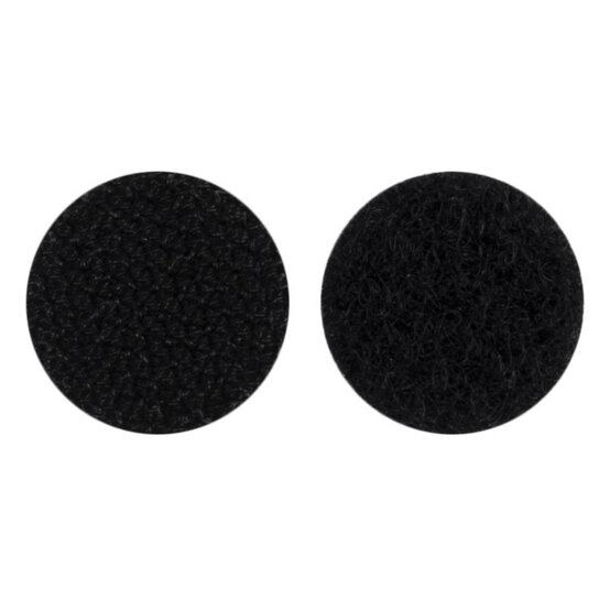 Milward Black Stick-On Hoop and Loop Round Dots 16mm 16 Pack image number 2