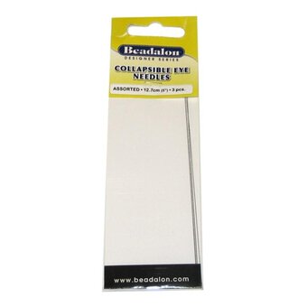 Beadalon Collapsible Eye Beading Needles 12.7cm 3 Pack