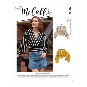McCall&rsquo;s Beverley Tops Sewing Pattern M8145 (16-24)
