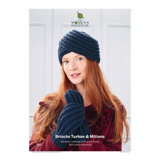 Women's Institute Brioche Turban and Mittens Pattern image number 1