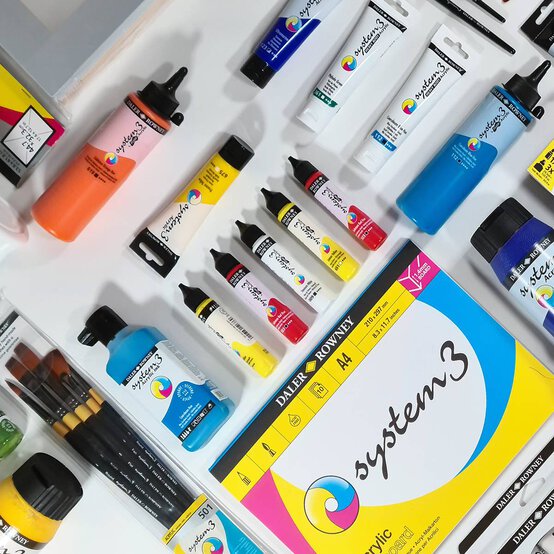 Daler-Rowney System3 Zinc Mixing White Fluid Acrylic 250ml (006) image number 3