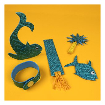 Turquoise Hologram EVA Foam Sheet 22.5cm x 30cm