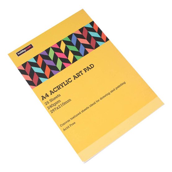 Acrylic Art Pad A4 25 Sheets