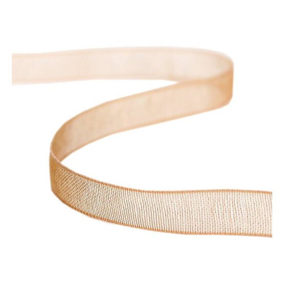 Gold Organdie Ribbon 6mm x 8m image number 1