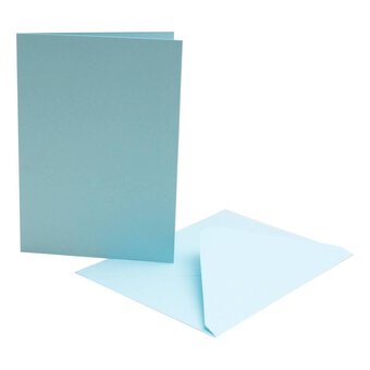 Pale Blue Cards  A6 6 Pack