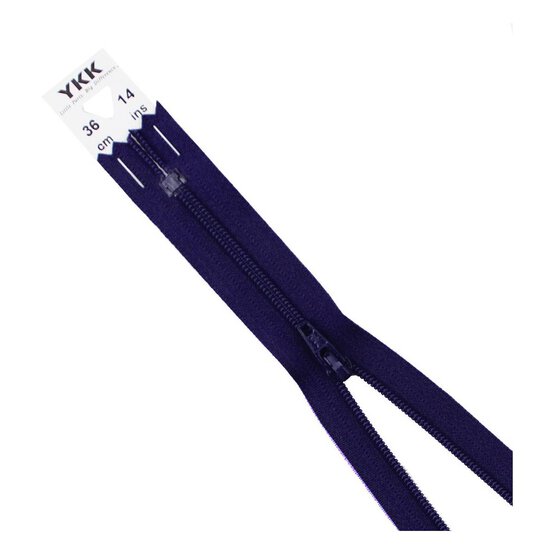 YKK Dark Purple Dress and Skirt Zip 36cm image number 1