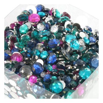 Blue, Pink and Green Round Acrylic Stones