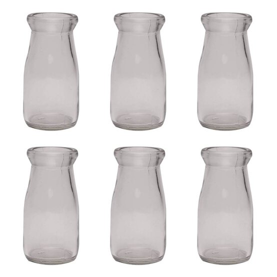 Glass Milk Bottle 100ml 6 Pack image number 1