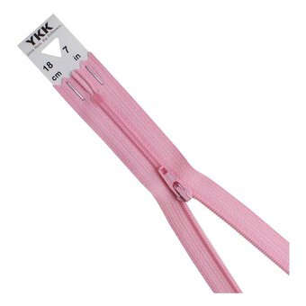 YKK Pink Dress and Skirt Zip 18cm