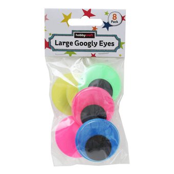 Coloured Googly Eyes 4cm 8 Pack