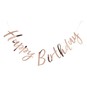 Ginger Ray Rose Gold Happy Birthday Bunting 1.8m image number 1