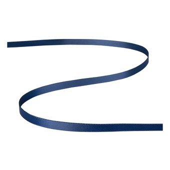 Navy Blue Double-Faced Satin Ribbon 6mm x 5m