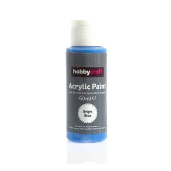 Bright Blue Acrylic Craft Paint 60ml