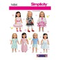 Simplicity Doll Clothes Sewing Pattern 1484 image number 1