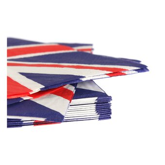 Union Jack Printed Napkins 16 Pack