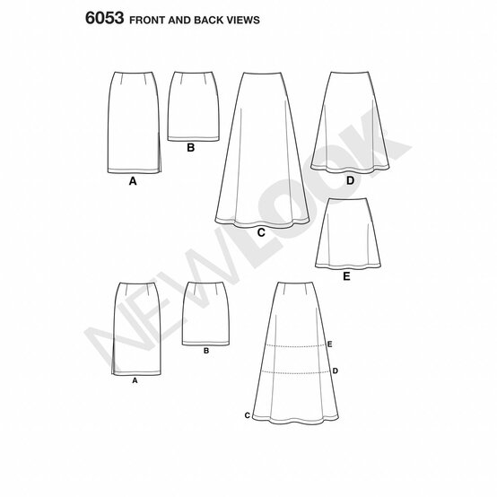 New Look Women's Skirt Sewing Pattern 6035 image number 3