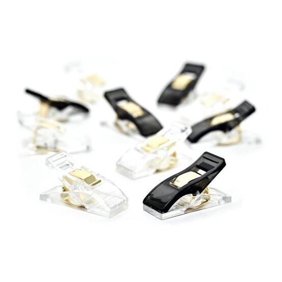 Hemline Gold Fabric Quilting Clips 30 Pack