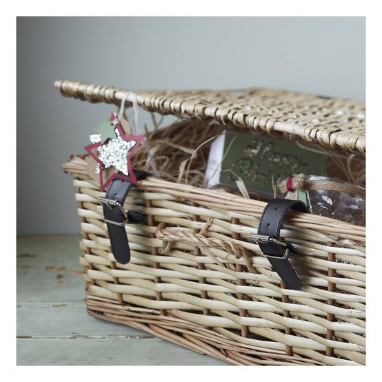 Medium Brown Wicker Hamper 36cm x 14cm x 25cm image number 3