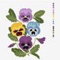 FREE PATTERN DMC Decorative Pansies Cross Stitch 0155 image number 5