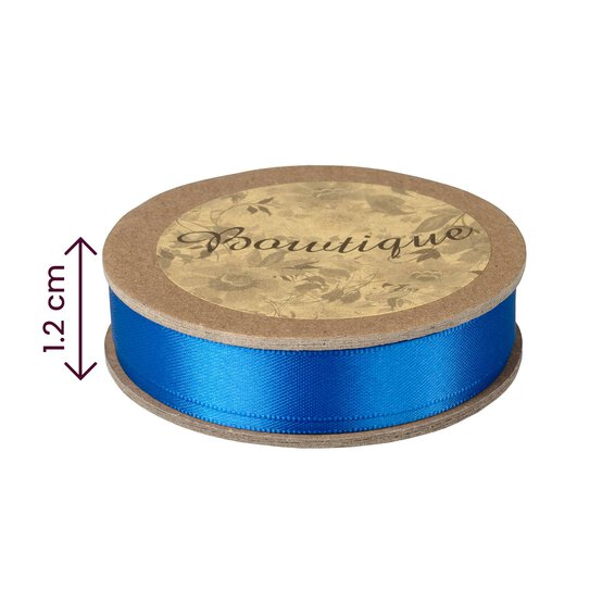 Royal Blue Double-Faced Satin Ribbon 12mm x 5m image number 4