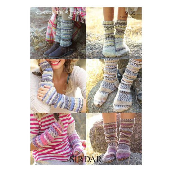Sirdar Crofter DK Socks Leg and Arm Warmers Digital Pattern 9135 image number 1